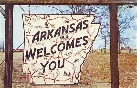 Postcard Gems Arkansas Welcomes You