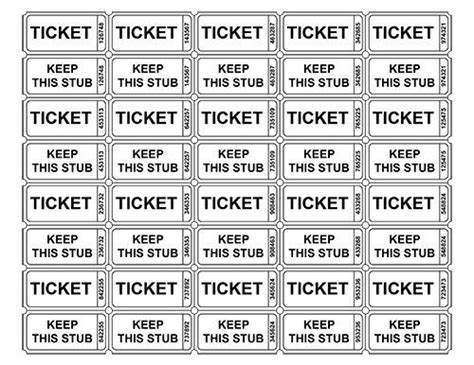 Free Printable Raffle Ticket Template Raffle Tickets Templates Raffle