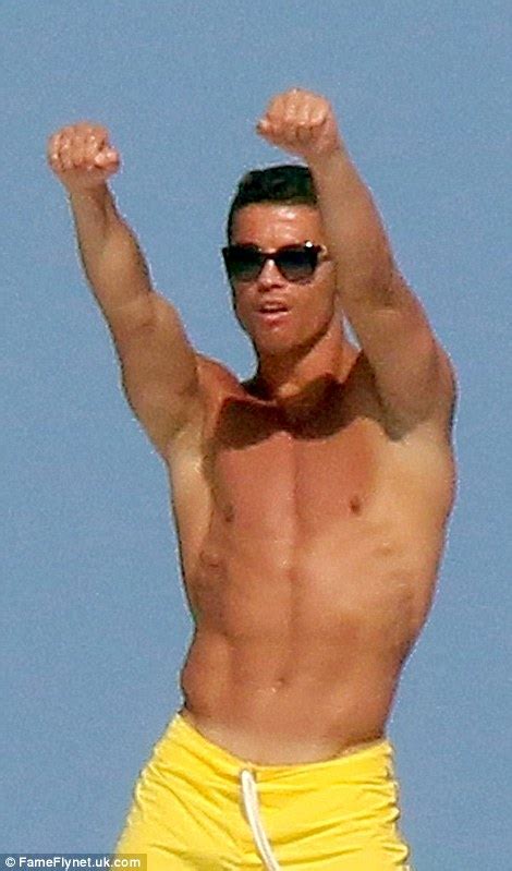 Y M C A Shirtless Cristiano Ronaldo Shows Off His Cheesy Dance Moves As He Tops Up His Tan In