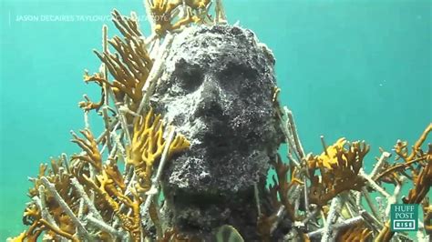 Underwater Sculptures Are Helping Rebuild Our Oceans Coral Reefs Youtube