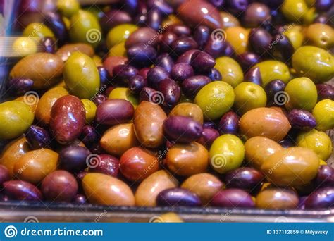 Delicious Marinated Olives Oil And Color Stock Image Image Of Health