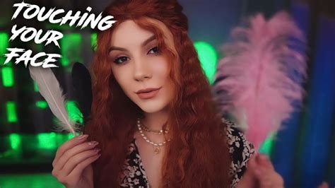 Asmr Feathers 💎 Touching Your Face Inaudible Whispering Tongue Clicks Youtube
