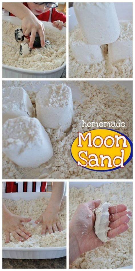 How To Make Homemade Moon Sand Homemade Moon Sand Moon Sand Recipe