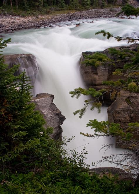 Lower Sunwapta Falls Alberta Canada World Waterfall