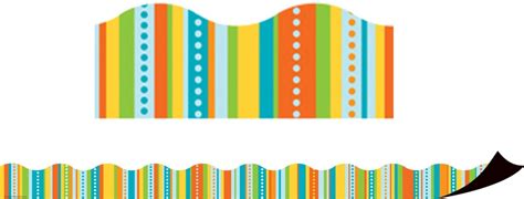 Magnetic Borders Zany Stripes Tcr77130 Teacher Created Resources Border
