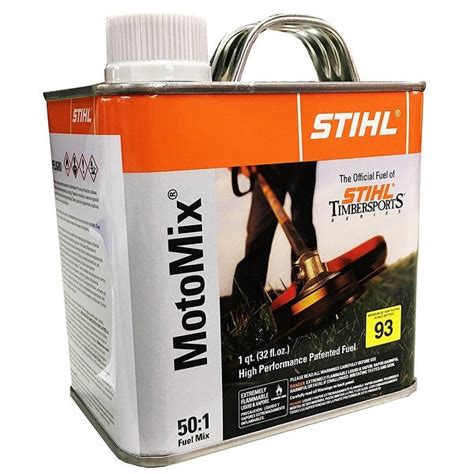 The filter doesn't need to be cleaned until an. Stihl Motomix High Performance Premix Fuel 50:1, 2-Cycle ...