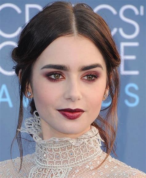 Pin By Pam Osorio On Makeup Life Lily Collins Hair Lily Collins