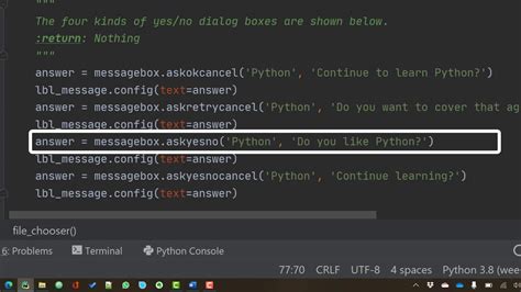 Python 038 Using Dialog Boxes Youtube