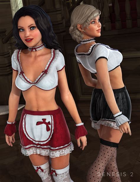 Sexy Maid Outfit Textures Daz 3d