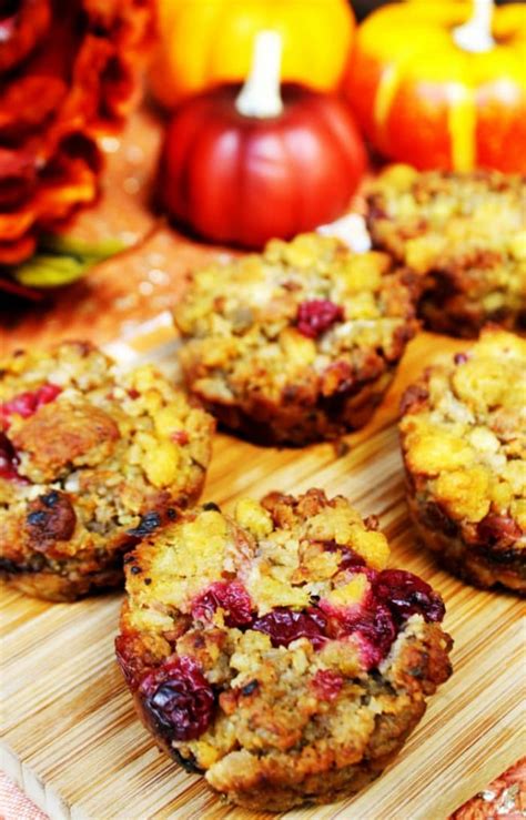Thanksgiving Cranberry And Sausage Stuffing Muffins Recipe Kicking It