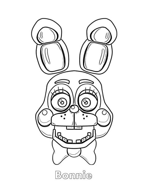 Bonnie And Freddy 5 Nights At Freddys Coloring Page Free Printable