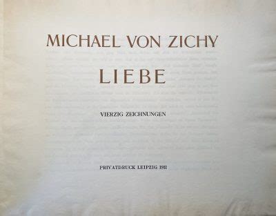 Michael Von Zichy Liebe Vierzig Zeichnungen Leipzig Privatdruck