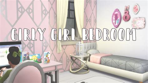 The Sims 4 Speed Build Girly Girl Bedroom No Cc Youtube