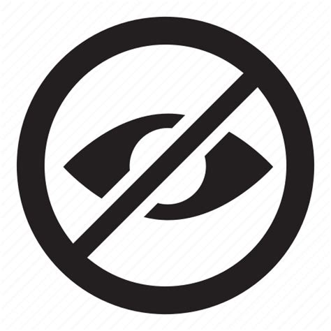 Edition Eye Hide Invisible Optical Prohibited Sight Icon