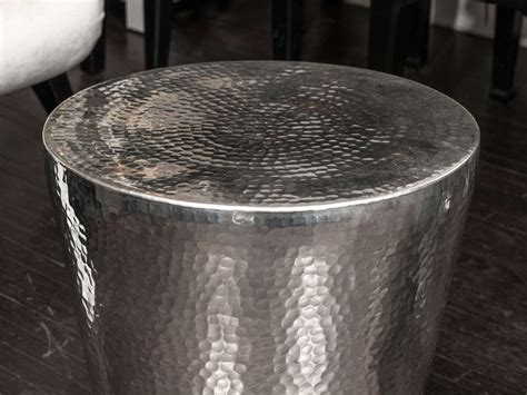 2020 collector edition coppertop side table, a collector's piece for the ages. Hammered Metal Side Table at 1stdibs