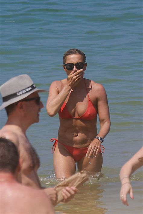 Anne Sophie Lapix Shows Off Her Tits And Ass At The Beach In Saint Jean