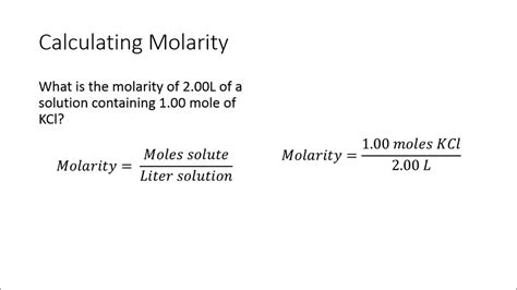 Calculating Molarity YouTube