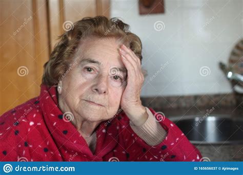 Bored Senior Woman Looking Unhappy Stock Image Image Of Aged Female