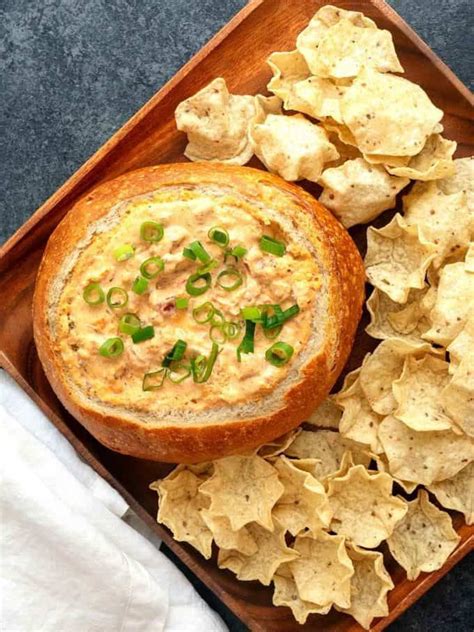 Cheesy Salsa Dip In A Bread Bowl Recipe Bread Bowls Bread Bowl Dip