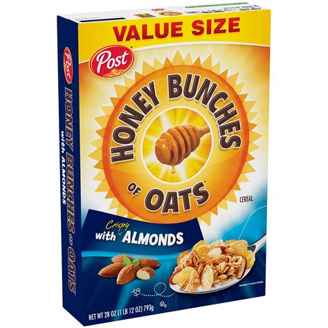Post Honey Bunches Of Oats With Crispy Almonds Cereal 28 Oz Box