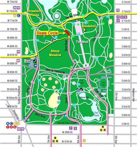 Printable Map Of Central Park