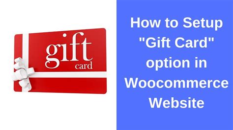 So what are you waiting for? How to Setup Gift Card option in Woocommerce Website ...