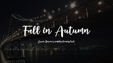 Fall In Autumn Font Download Free For Desktop And Webfont