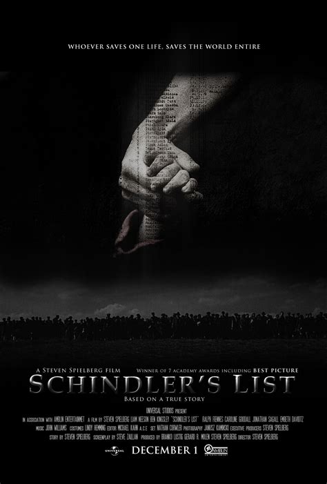 The movie is based on the book shindler's ark by thomas kineally and was directed by steven spielberg for amblin entertainment and universal pictures; Poster Schindler's List (1993) - Poster Lista lui ...