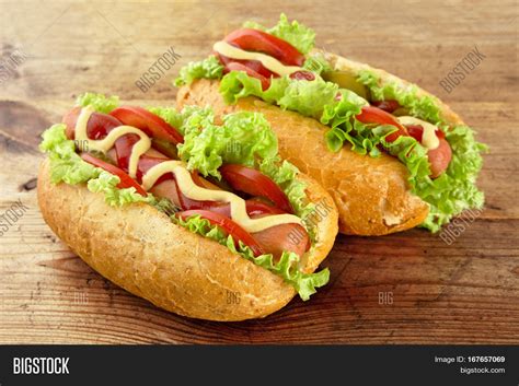 Hot Dogs Lettuce Image And Photo Free Trial Bigstock