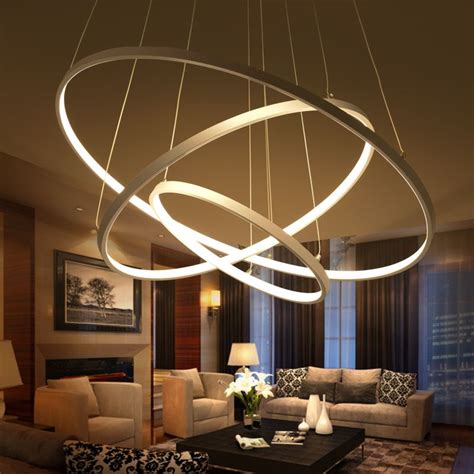 Modern Pendant Lights For Living Room Dining Room 321 Circle Rings