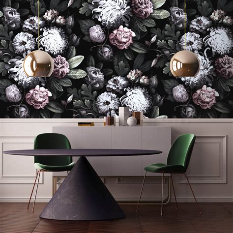 Black Floral Wallpapers On Wallpaperdog