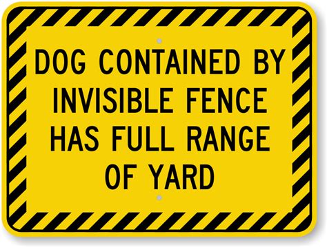 Dog Fence Signs Dogs Contained By Invisible Fence