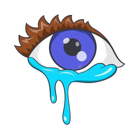 Crying Eyes Icon Cartoon Style Stock Illustration Illustration Of