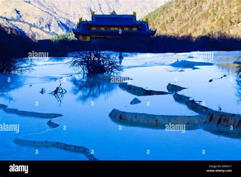 Five Color Pond In Huanglong China Stock Photo Alamy