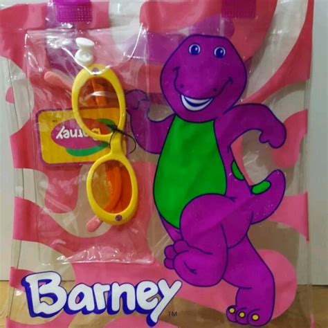 New Original Girls Children Barney The Dinosaur Purple Bag W Sunglasses