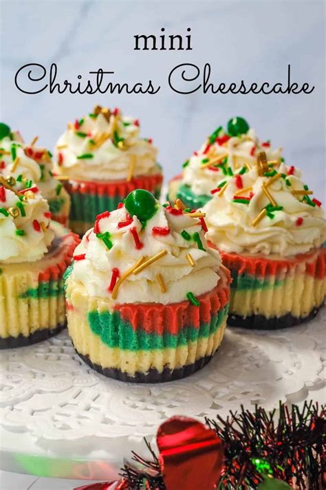 Mini Christmas Cheesecake Pretty Festive Treats Decorated Treats