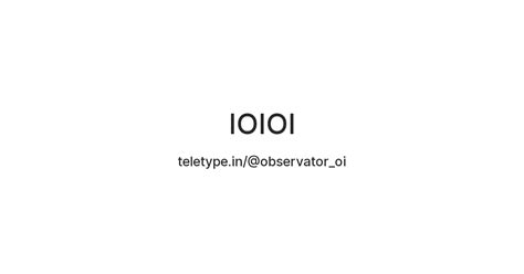 Ioioi — Teletype