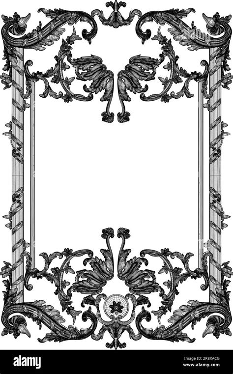 Gothic Frame Vector Illustration Isolated On White Background A