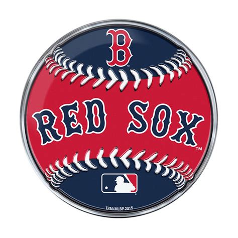 Boston Red Sox Baseball Premium Aluminum Metal Color Chrome Auto Emblem