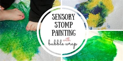 Sensory Stomp Painting With Bubble Wrap Views From A Step Stool
