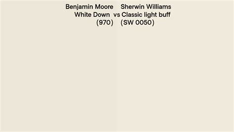 Benjamin Moore White Down 970 Vs Sherwin Williams Classic Light Buff