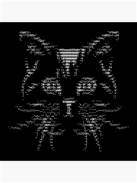 Ascii Cat Poster For Sale By Phoenixio Redbubble