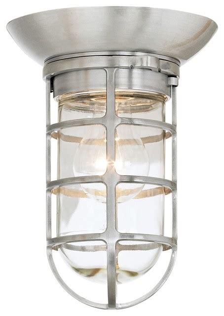 Coated with stunning porcelain, these outdoor fixtures vibrantly display color and offer the extra layer of protection needed in exterior locations. Retro Industrial Outdoor Ceiling Light - Beach Style ...