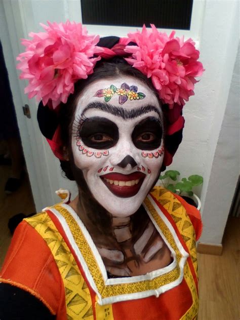 Sector Recluta Dedo Maquillaje Frida Catrina Volverse Loco Coincidencia