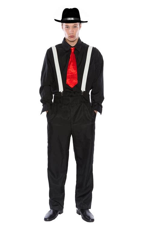 Mens 1920s Gangster Pinstripes Pimp Suit Halloween Fancy Dress Up