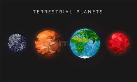 Planetas Terrestres Da Ilustra O Os Planetas Rochosos Do Sistema Solar Mercury V Nus Terra E