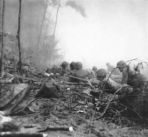[photo] men of the us 3rd marine regiment fighting just inland of blue 3 beach bougainville