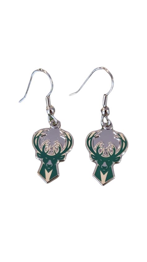 Milwaukee Bucks Hanging Logo Earrings