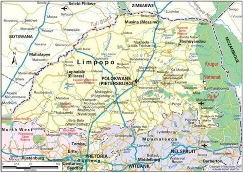 Detailed Map Of Limpopo Province Pdf Map Of Mexico