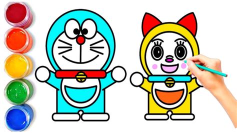How To Draw Doraemon And Dorami Easy Drawing Step By Step For Kids